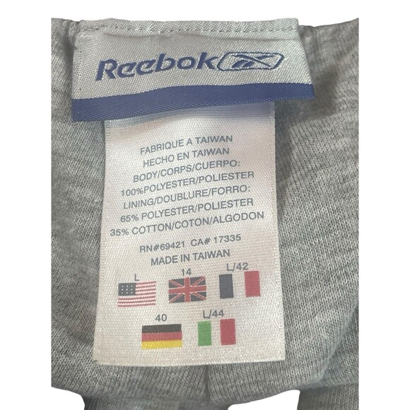 VTG Y2K Reebok Tracksuit Set Women’s L Maroon Black White Full Zip Top Pull On - Picture 12 of 16